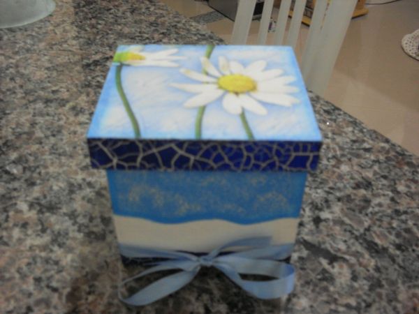 Caixinha Craquelê Azul